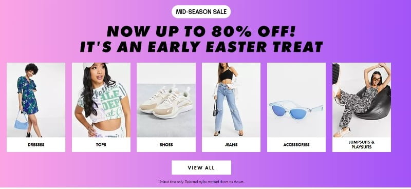 Mid-Season Sale at ASOS: up to 80% off