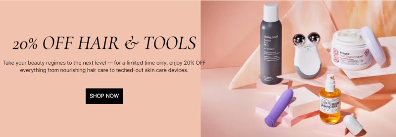 20% off hair care & tools at Cult Beauty
