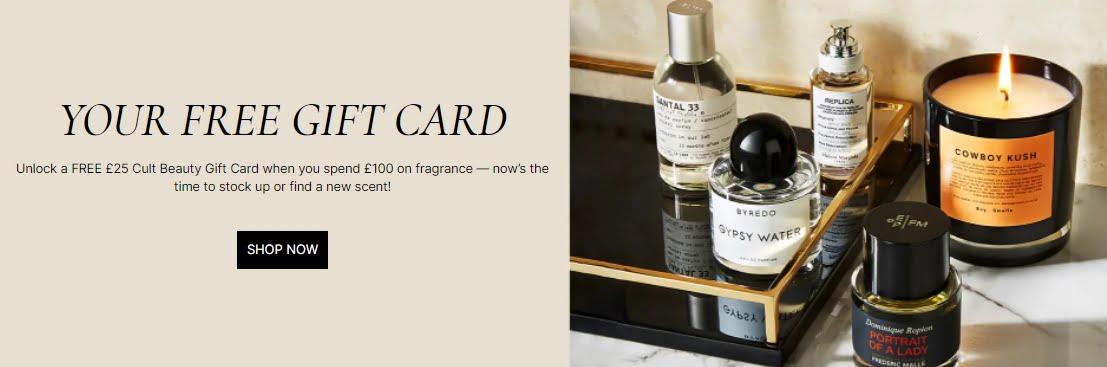 Free £25 Cult Beauty Gift Card