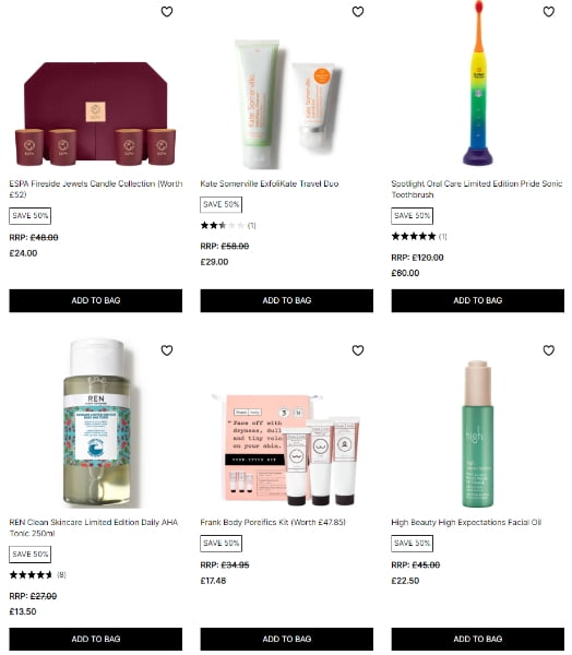 Sale at Cult Beauty