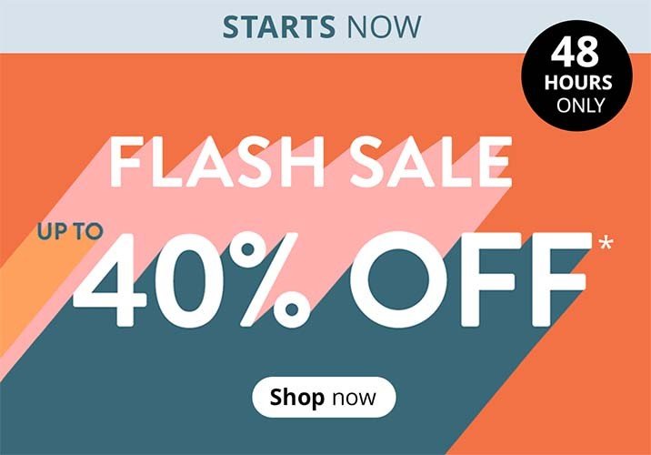 Up to 40% off flash sale at Feelunique