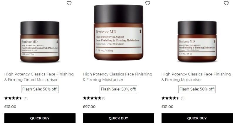 50% off on High Potency Classics Face Finishing & Firming Collection at Perricone MD