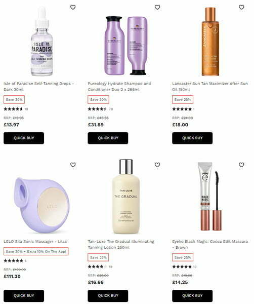40% off over 1000 products at Lookfantastic