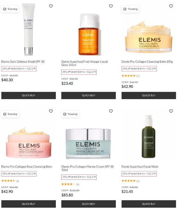 35% off Elemis Flash Sale at Skinstore