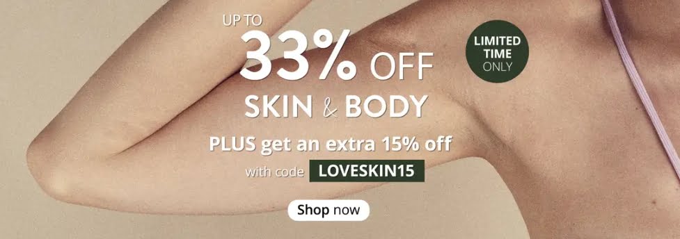 Up to 33% Skin & Body at Feelunique