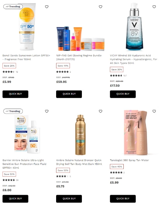 Up to 40% off selected products at Lookfantastic
