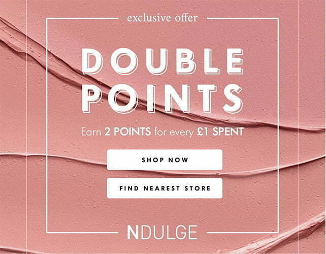 Earn 2 NDULGE points for every £1 spent at Space NK