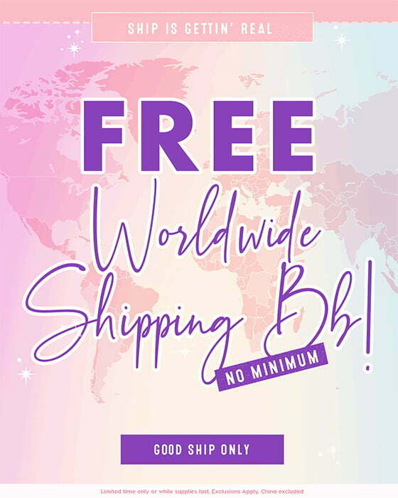 Free Worldwide Shipping at Colourpop