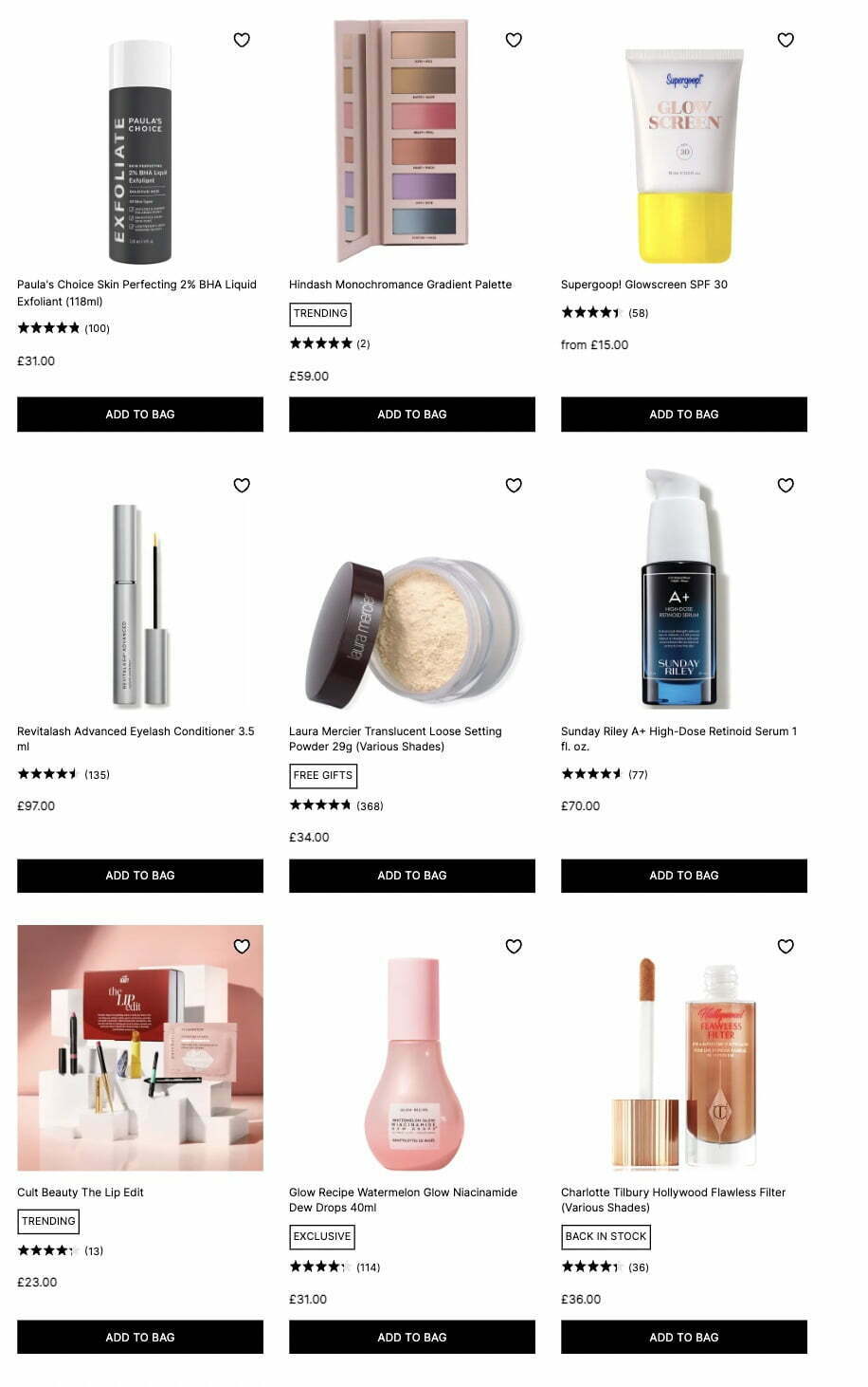 20% OFF (almost) everything at Cult Beauty