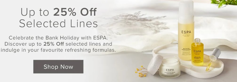 Up to 25% off at ESPA