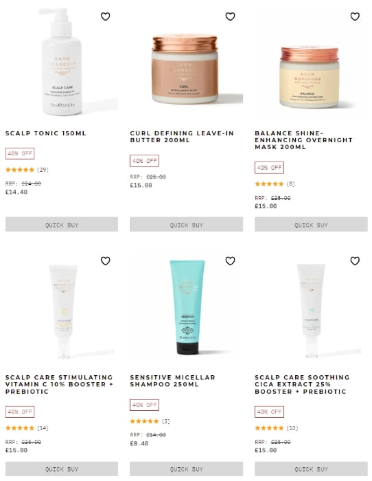 40% off selected products at Grow Gorgeous