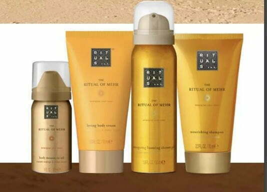 Rituals Of Mehr body cream, shower gel, shampoo or body mousse.