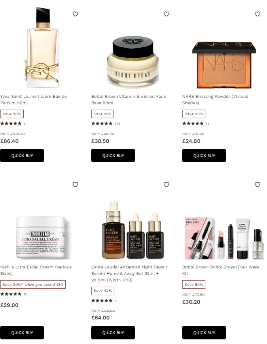 Up to 20% on Premium Beauty at Lookfantastic