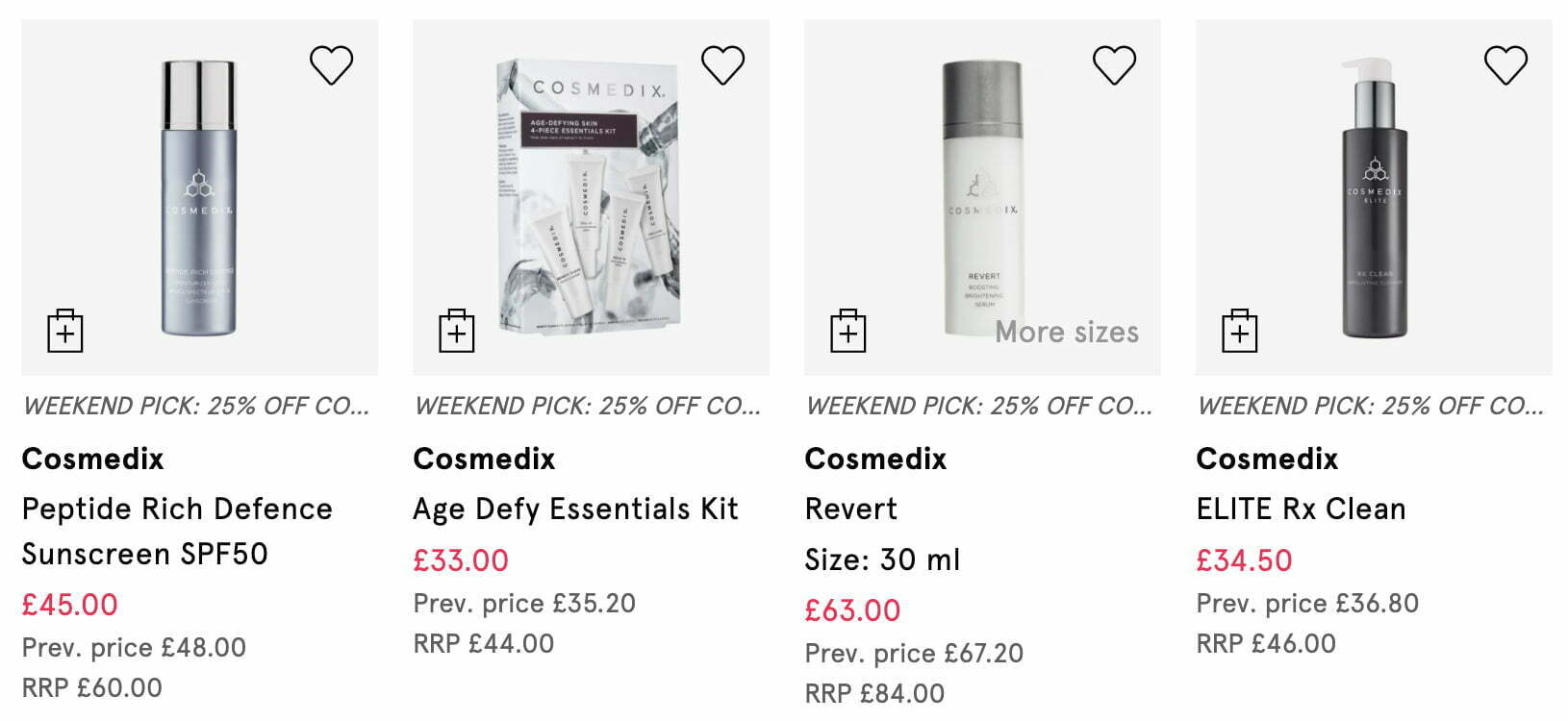 25% off Cosmedix at Skincity