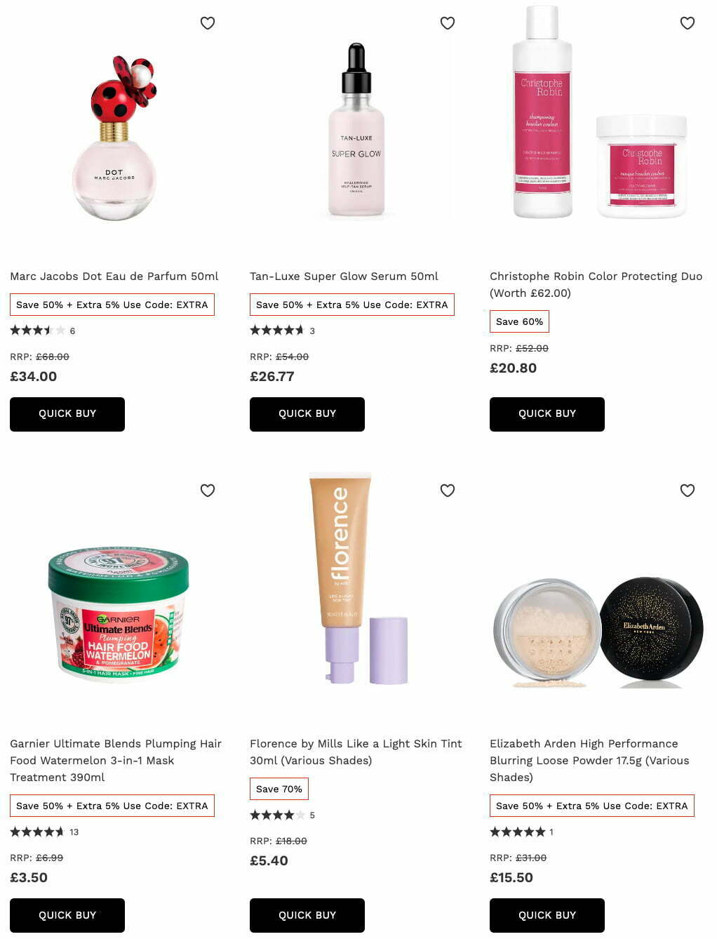 50% off Flash Sale at Lookfantastic + extra 5%