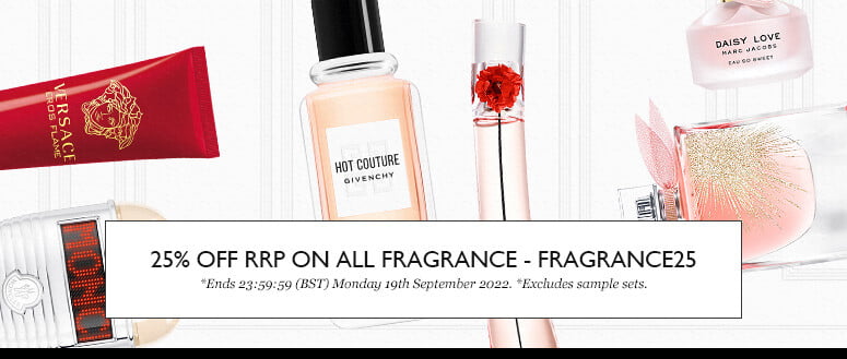 25% off RRP on all Fragrance at Escentual