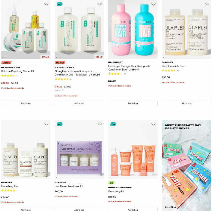 15% off haircare (including sets) at BEAUTY BAY
