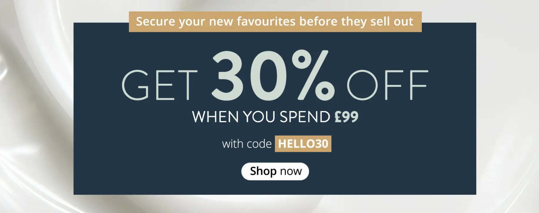 30% off when you spend £99 at Feelunique