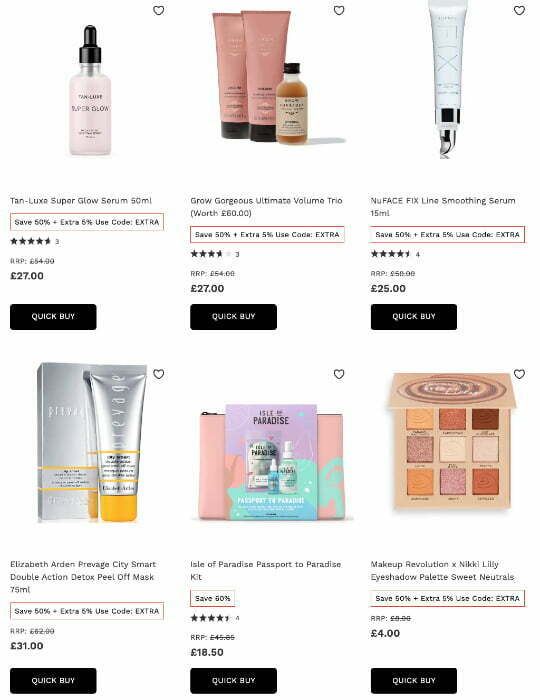 50% off selected at Lookfantastic