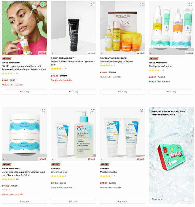 Up to 25% off selected skincare at BEAUTY BAY