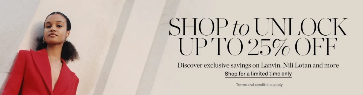 Shop to unlock up to 25% off at Net-a-Porter