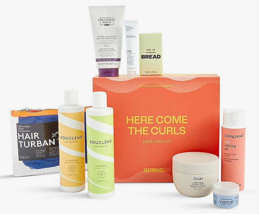 Selfridges Here Come The Curls hair care kit 2022