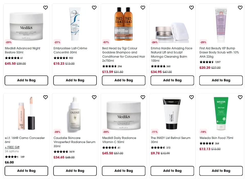 Up to 30% off Medik8, Emma Hardie, TIGI, Caudalie and more at Sephora