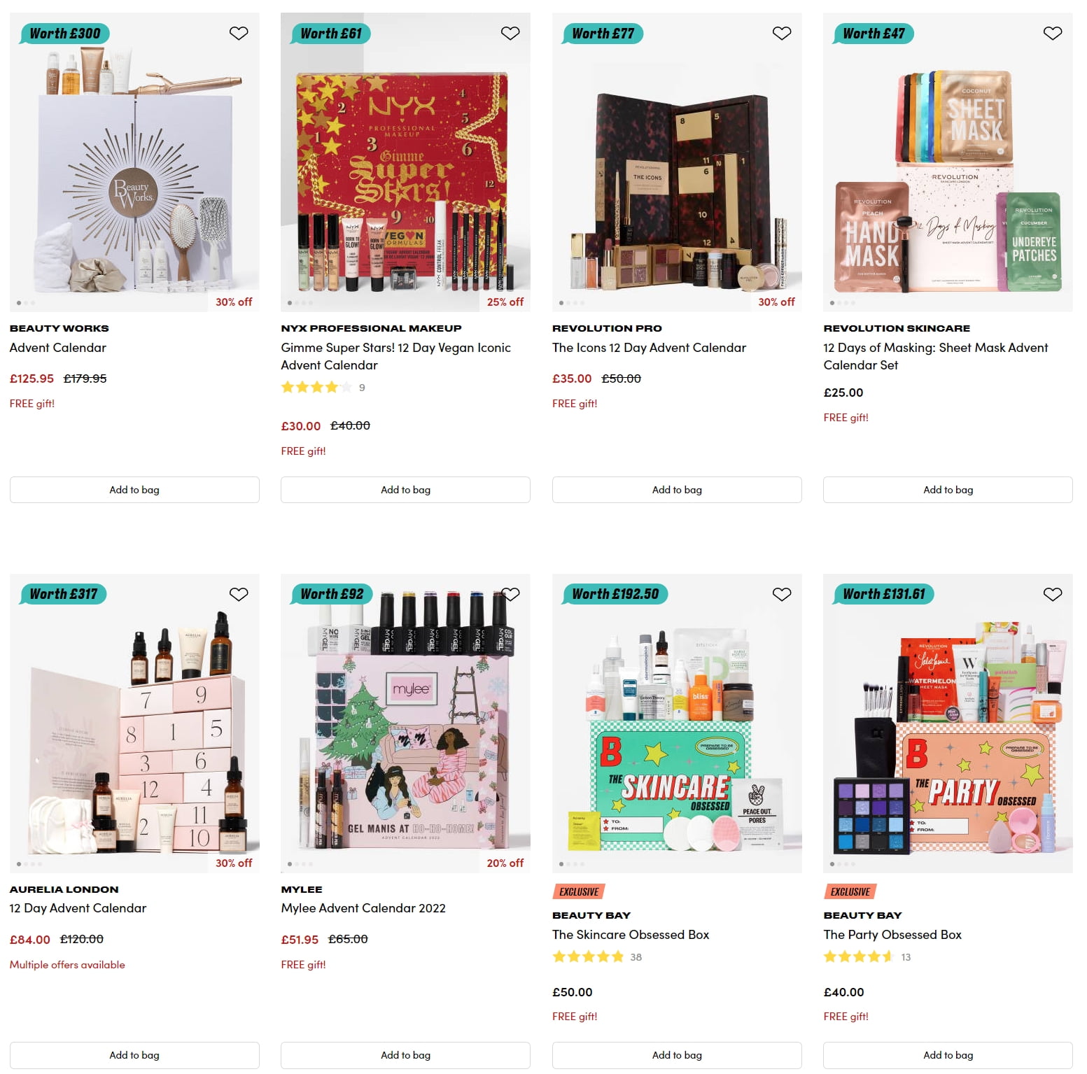 Up to 30% Advent Calendars at BEAUTYBAY