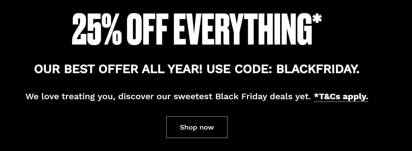 Black Friday at The Body Shop: 25% off sitewide