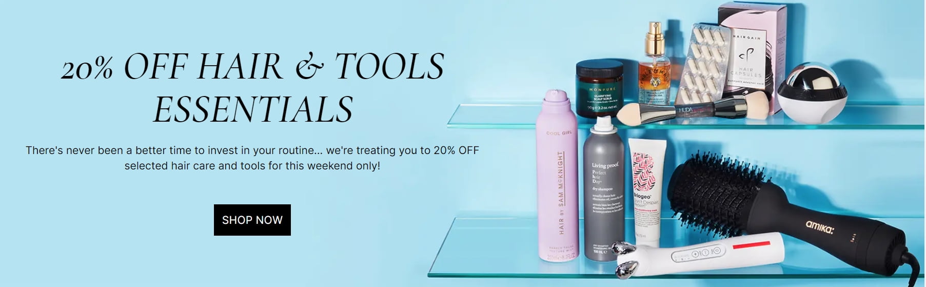 Explore 20% off hair & tools essentials at Cult Beauty.
