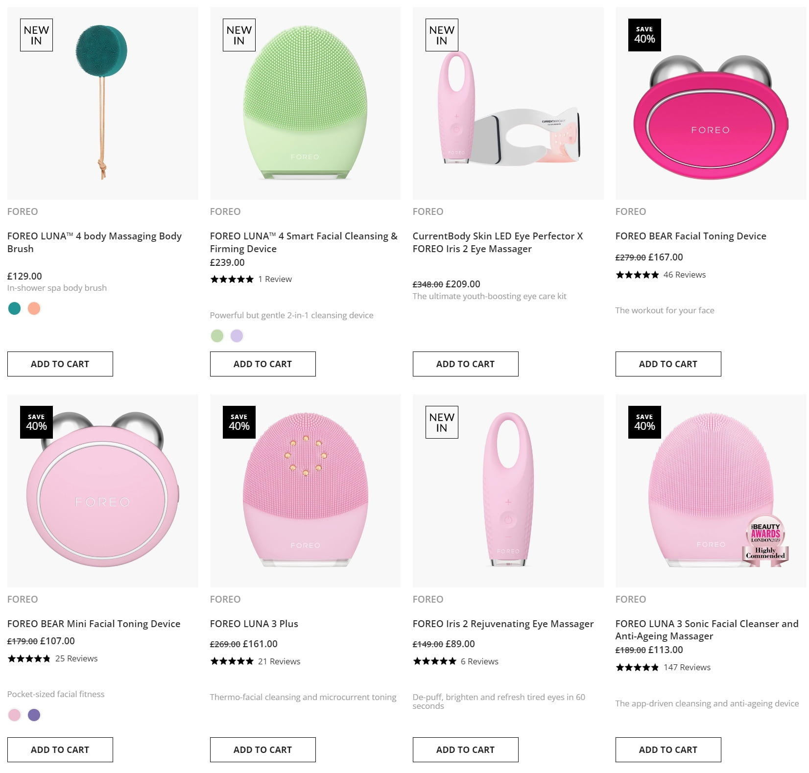 40% off all FOREO at CurrentBody