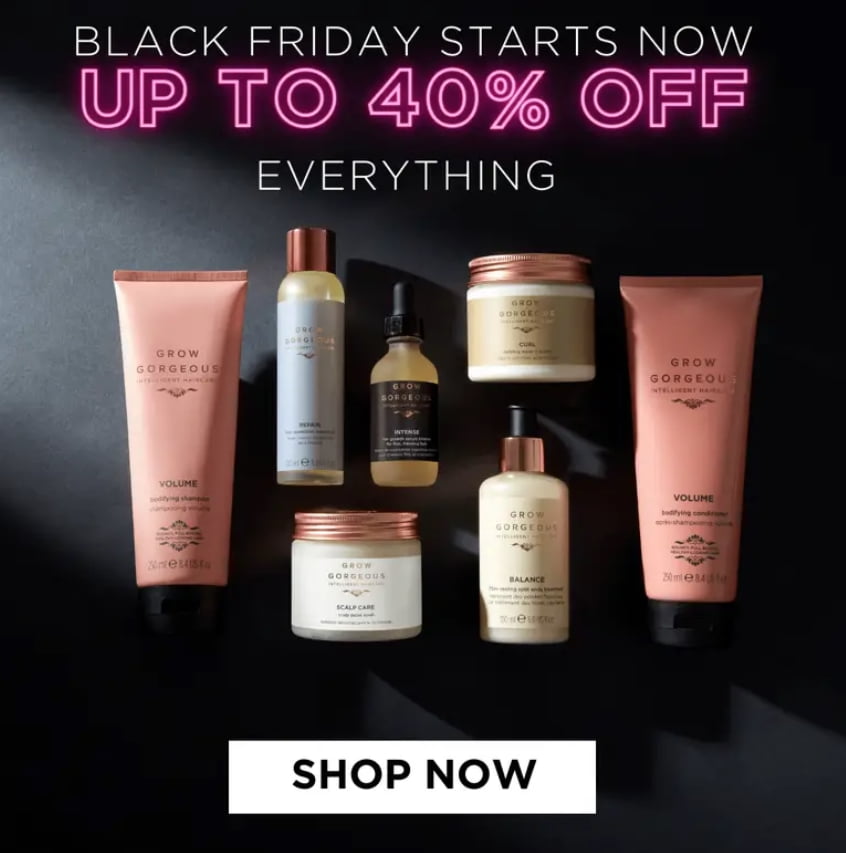 Black Friday at Grow Gorgeous