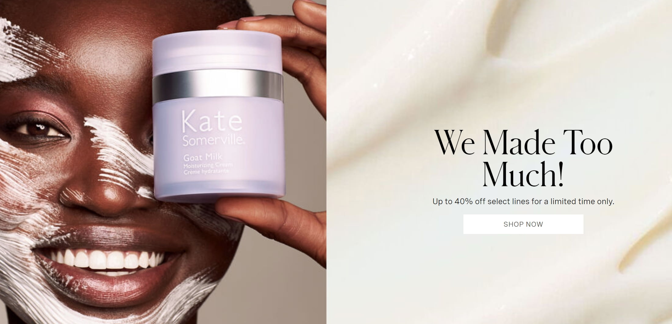 Up to 40% off select lines at Kate Somerville.