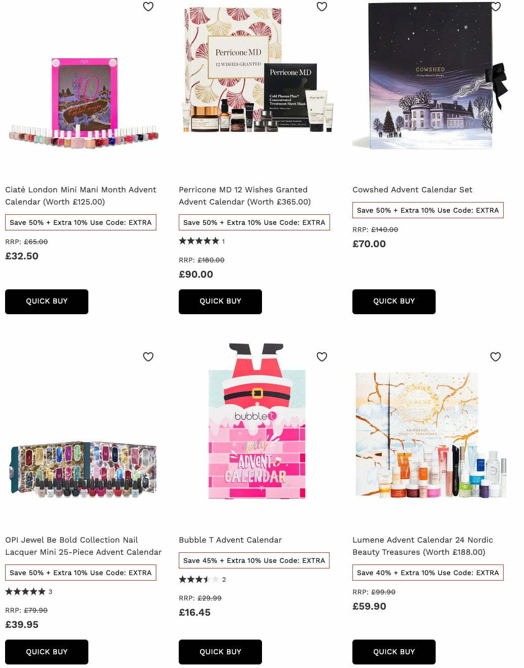Up to 50% off Advent Calendars at Lookfantastic