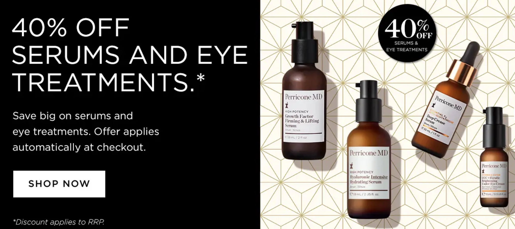 40% Off Serums and Eye Treatments at Perricone MD