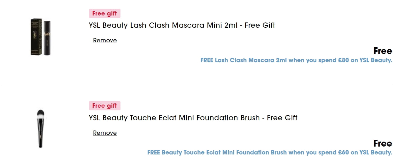 Free Beauty Touche Eclat Mini Foundation brush when you spend £60 on ysl beauty