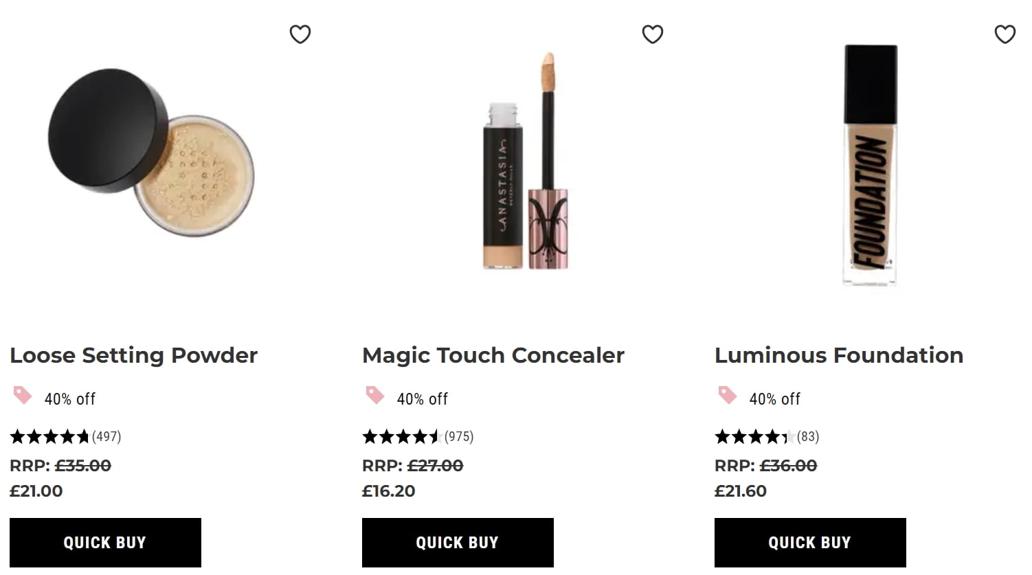 40% off selected face products at Anastasia Beverly Hills