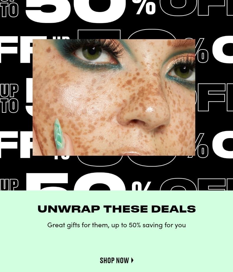 Up to 50% off Gifting at BEAUTY BAY