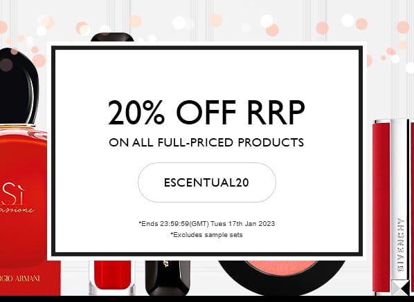 Winter Sale at Escentual: 20% off on all full priced products