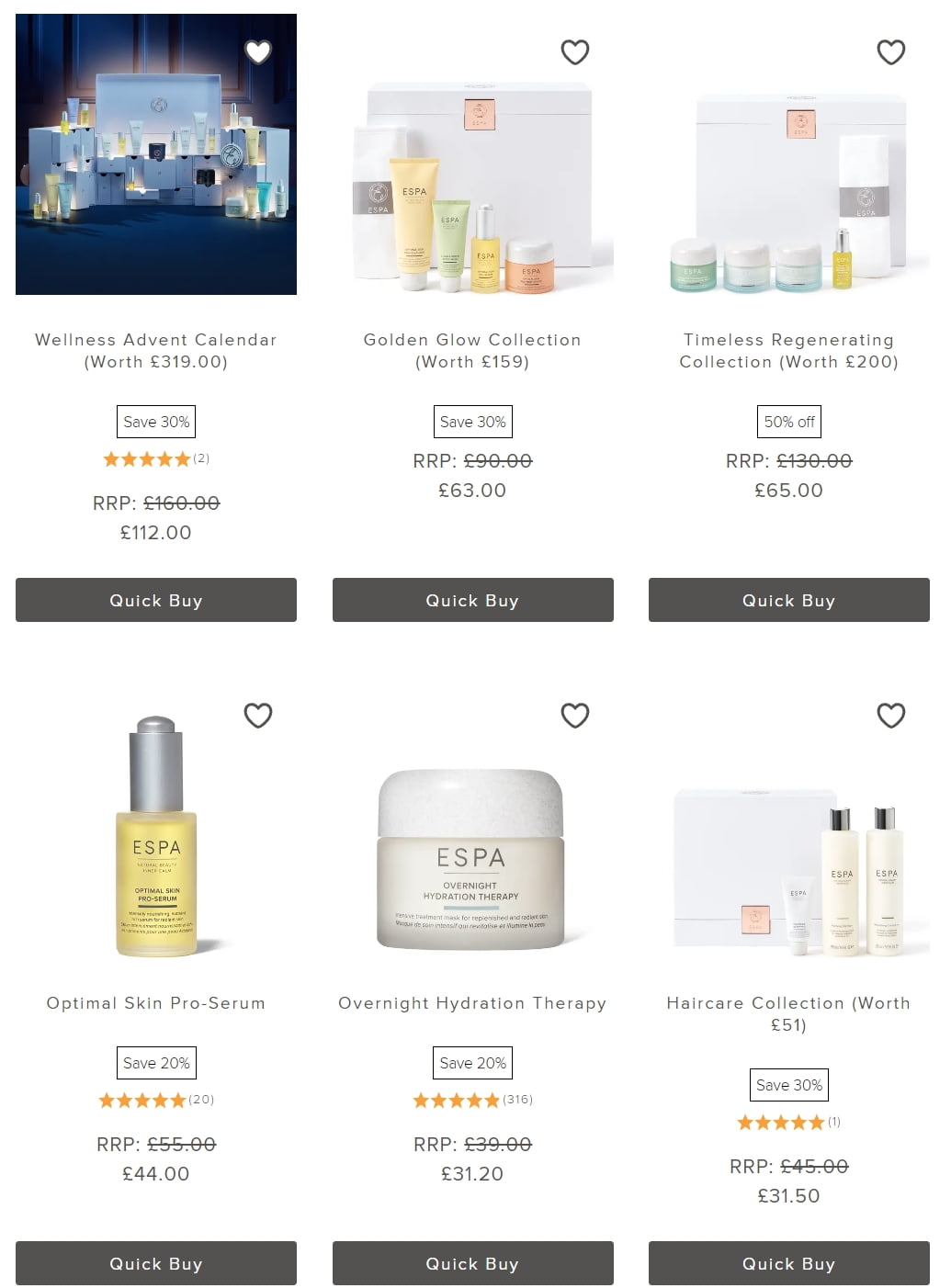 Winter Sale at ESPA: Up to 50% off selected