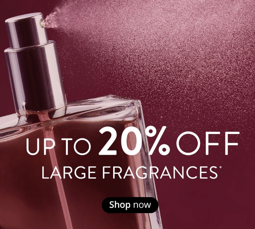 Up to 20% off Large Fragrances at Feelunique