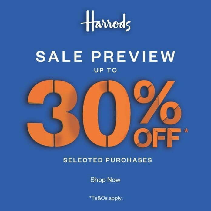 Up to 30% off selected at Harrods
