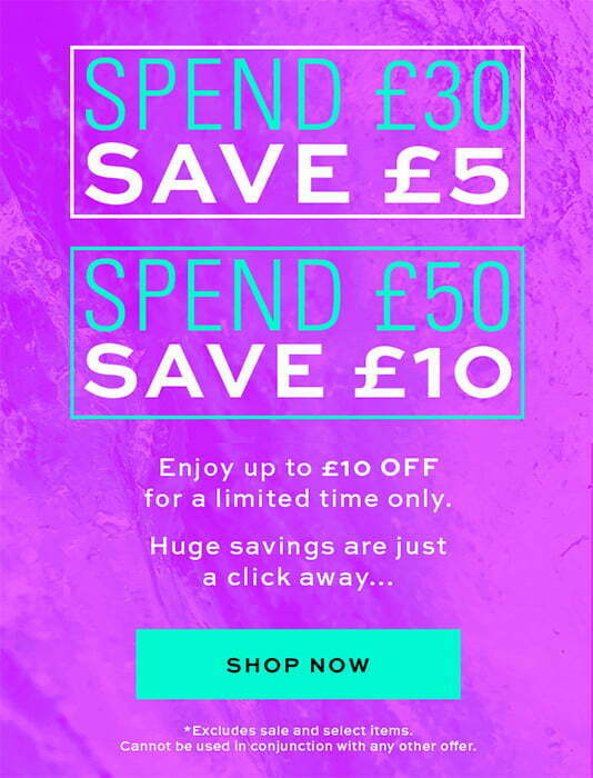 £5 off when you spend £30 or £10 off when you spend £50 at Revolution