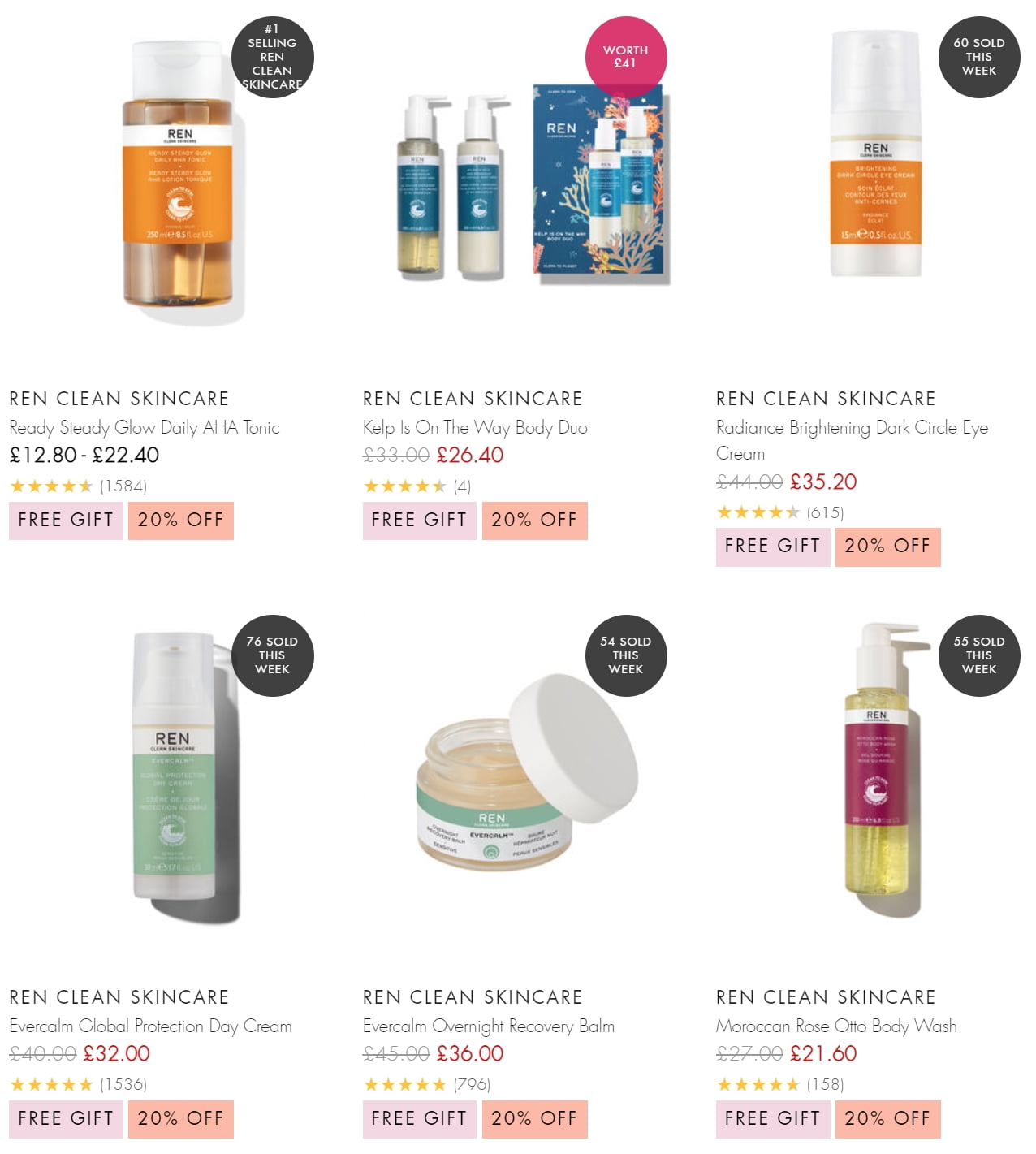 20% off REN Skincare at Space NK