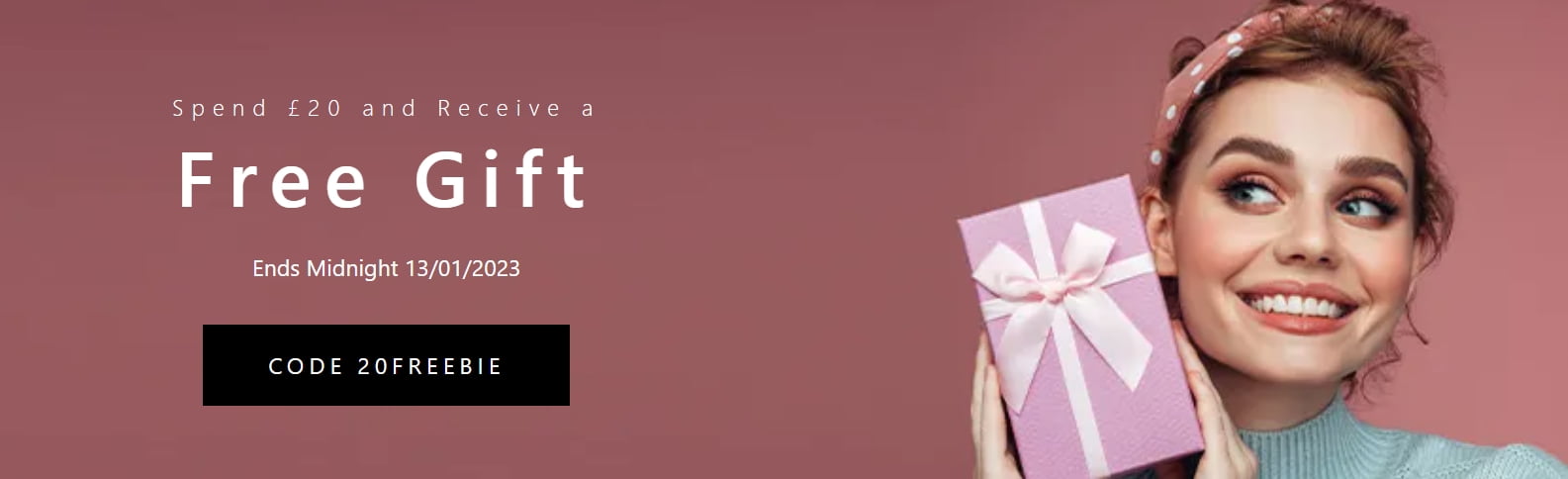 Free gift when you spend £20+ at Allbeauty (select your free gift at checkout)