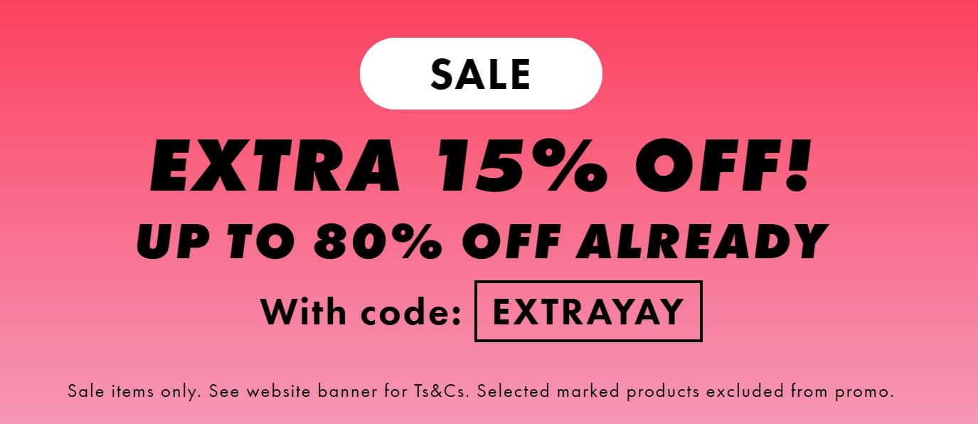 Up to 80% off sale at ASOS +  an extra 15% off