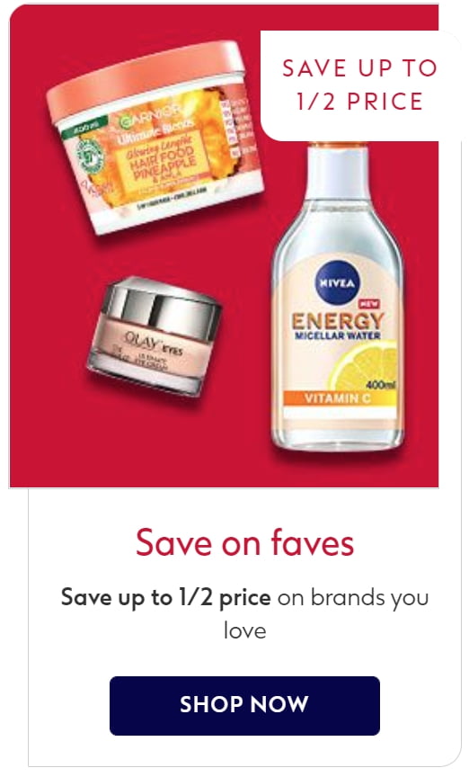 Offers at Boots