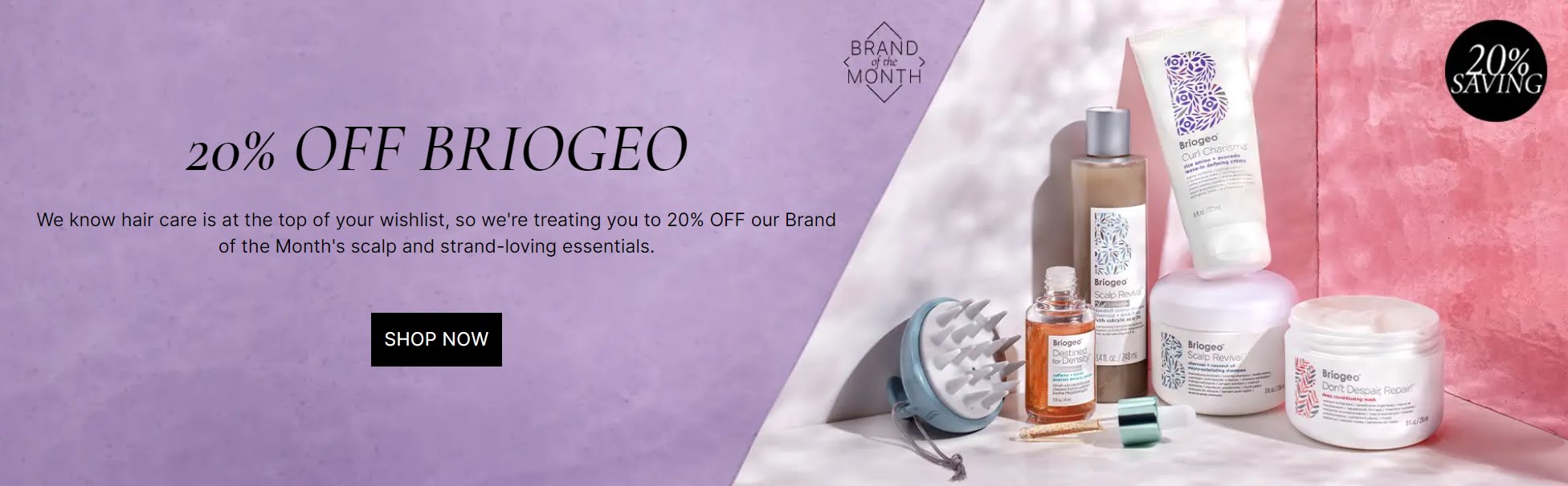 20% off Briogeo at Cult Beauty + free shipping