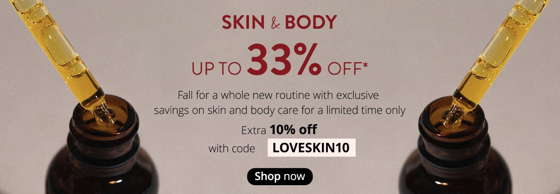 Up to 33% off Skin & Body at Feelunique EU