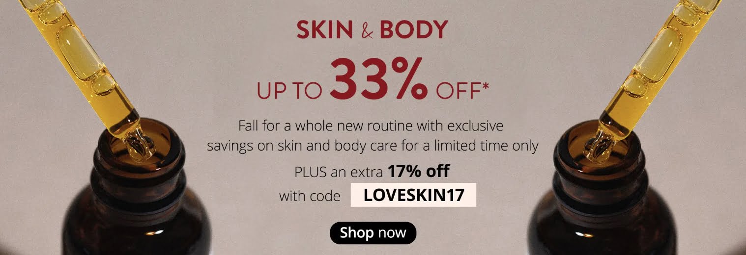 Up to 33% off Skin & Body at Feelunique ROW